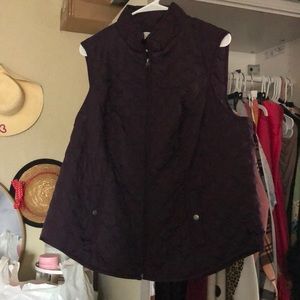 Croft & Barrow Purple Quilted Vest